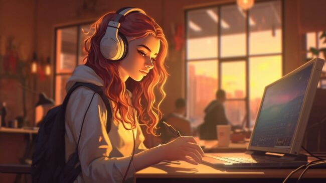 Beautiful Female Lofi Background