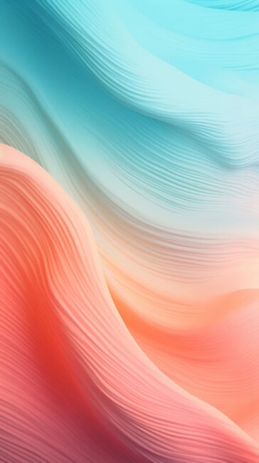 Blue and Peach Pastel Aesthetic Wallpaper