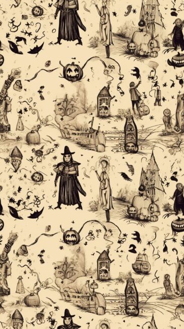 Boho Pattern Halloween Background