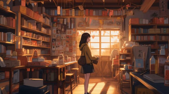 Book shop Lofi Background