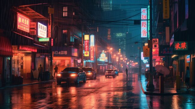 Busy Street Vibe Lofi Background