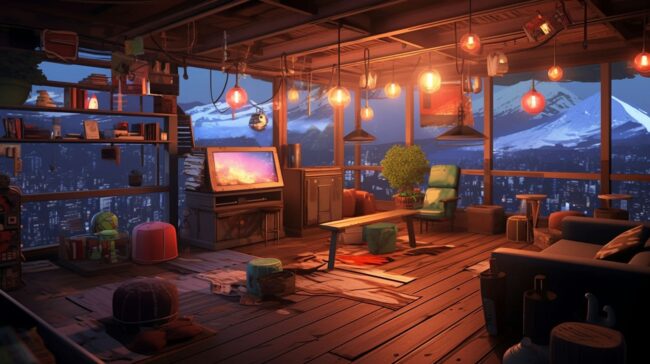 Cabin Aesthetic Lofi Background