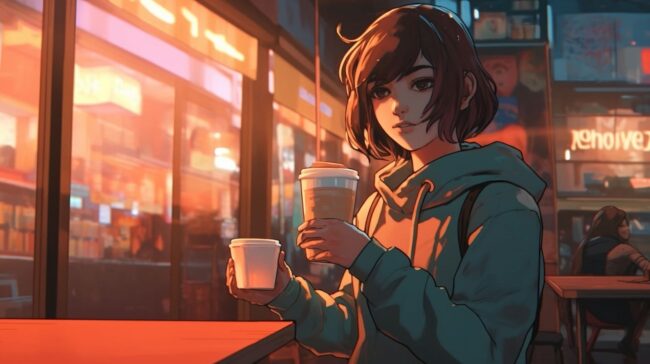 Cafe Aesthetic Lofi Background