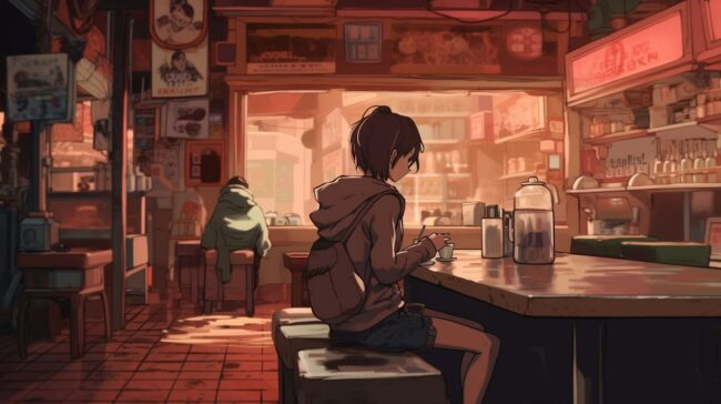 Cafe Interior Lofi Background