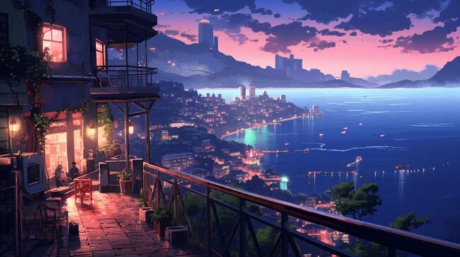 Cafe at the Cliffs Lofi Background