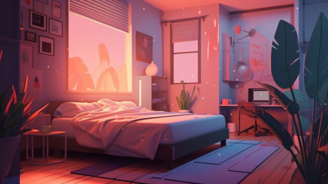 Chill Room Lofi Background Desktop