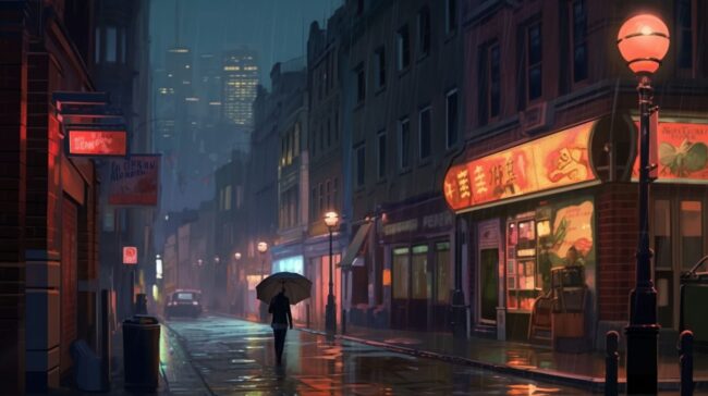 China Town London Lofi Wallpaper