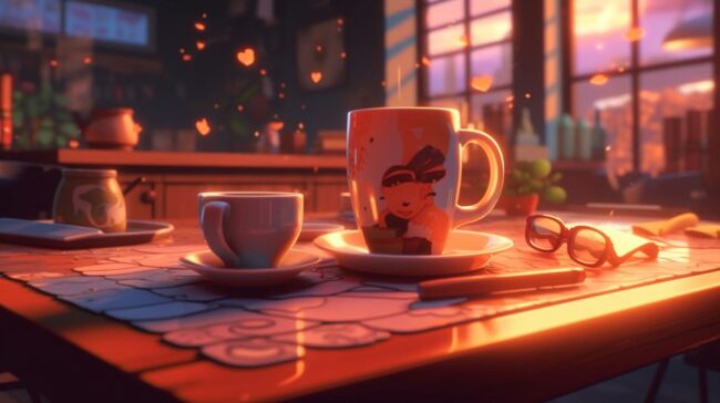 Coffee Cups Lofi Background