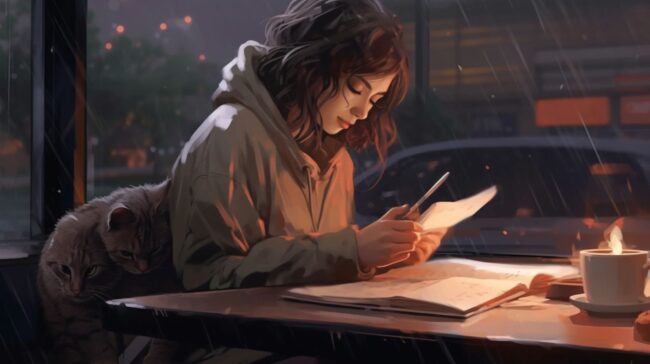 Coffee Scene Lofi Background