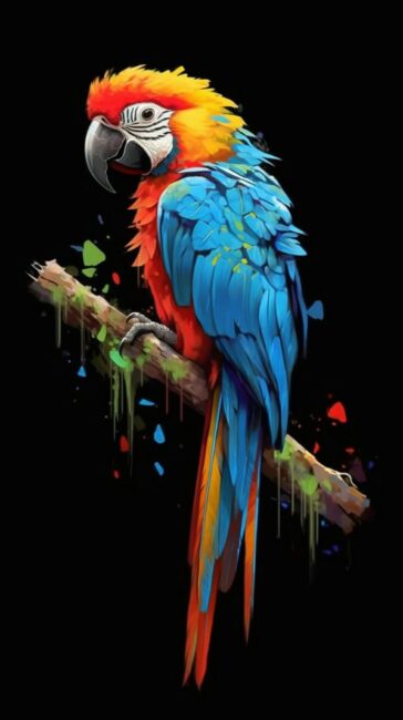 Colorful Background of a Parrot