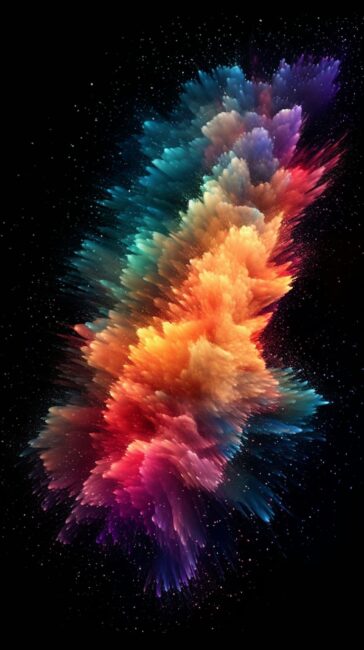 Colorful Dust on a Dark Wallpaper