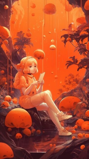 Cute Aesthetic Orange Background