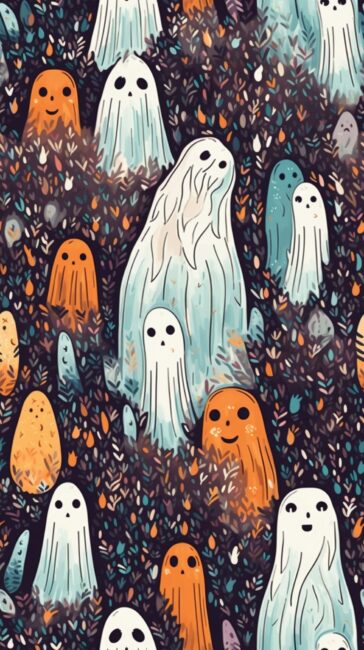 Cute Ghost Halloween Wallpaper