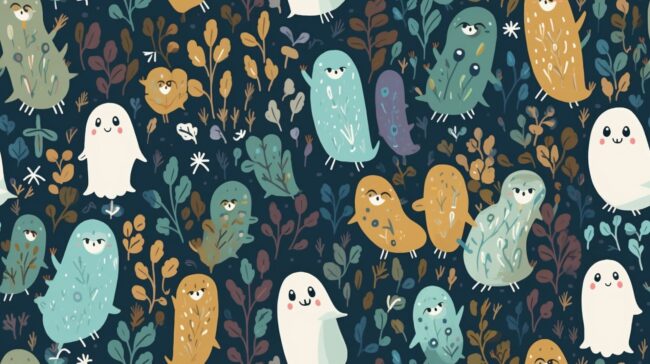 Cute Ghost Halloween Wallpaper for Desktop