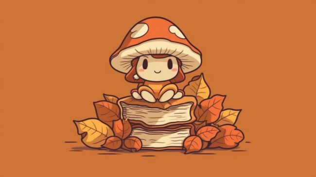 Cute Mushroom Fall Aesthetic Wallpaper