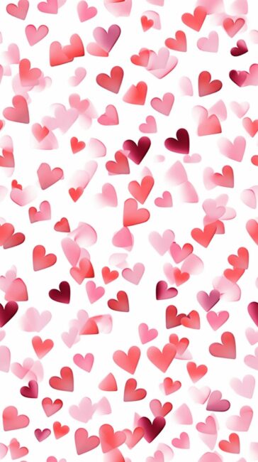 Cute Pink Hearts Wallpaper