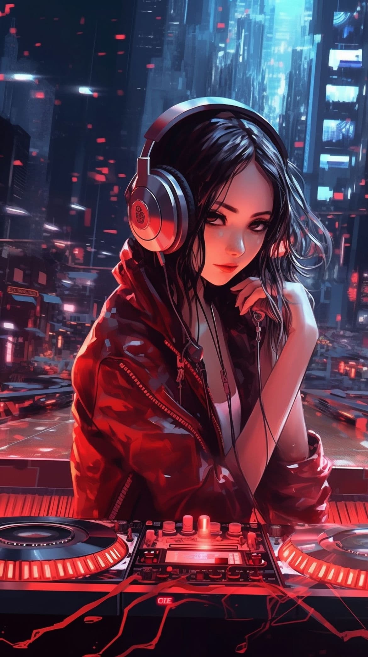 The Anime Girl In Red Hoodie Background, Cool Anime Pictures Background  Image And Wallpaper for Free Download