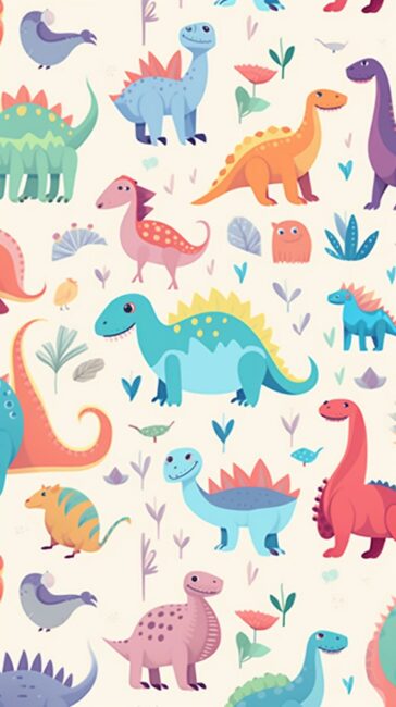 Dinosaur Kawaii Wallpaper