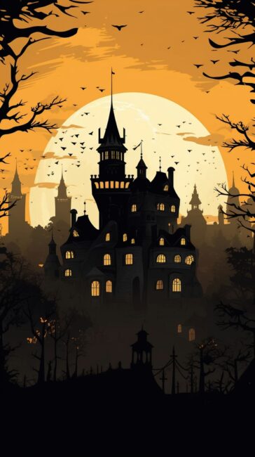 Dracula's Castle Halloween Background