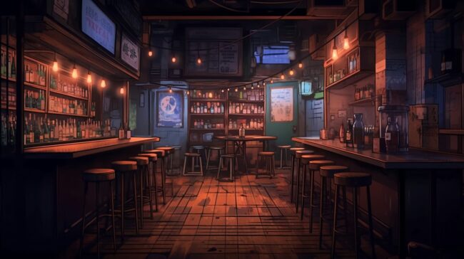 Empty Bar Scene Lofi Background