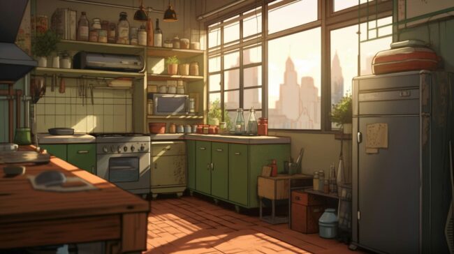 Empty Kitchen View Lofi Background