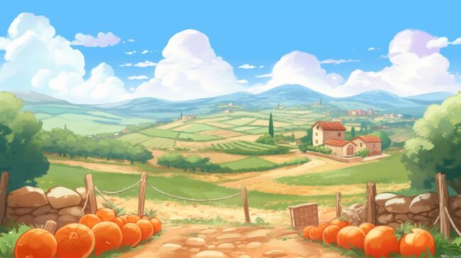 Farm in Tuscany Autumn Wallpaper