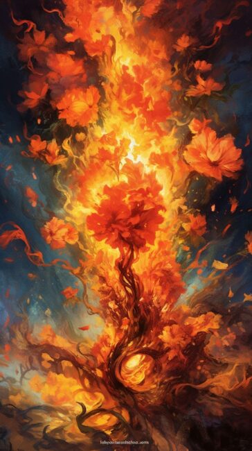 Flowers Fire Background