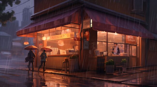 Food Place Scene Lofi Background