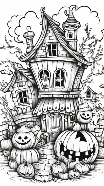 Fun Black and White Halloween Background