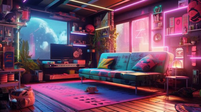 Future Style Scene Lofi Background