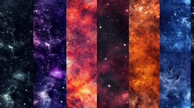 Galaxy Background of Different Colors