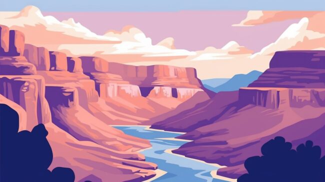 Grand Canyon Pastel Background