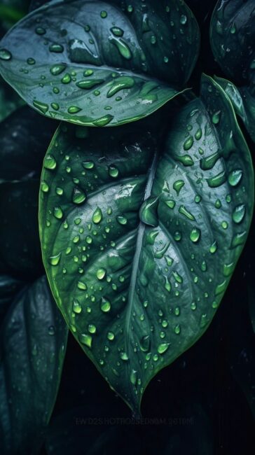 Green Leaves Nature Wallpaper iPhone