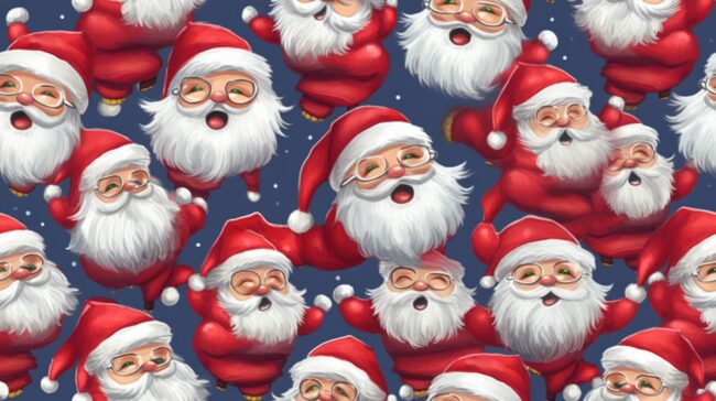 Happy Santa Cute Christmas Wallpaper