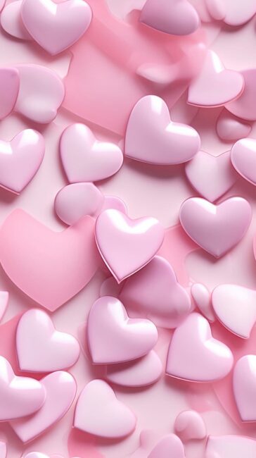 Heart Background in Pink