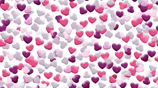 Heart Background in Pink, Purple and White