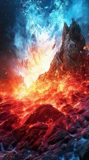 Ice and Fire Fire Background