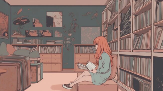 Illustrative Lofi Background