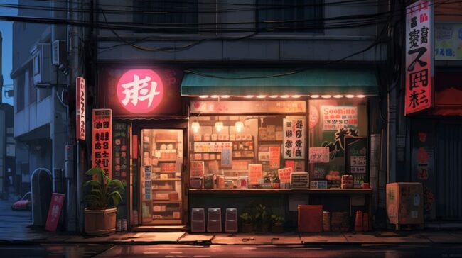 Japanese Shop Lofi Background