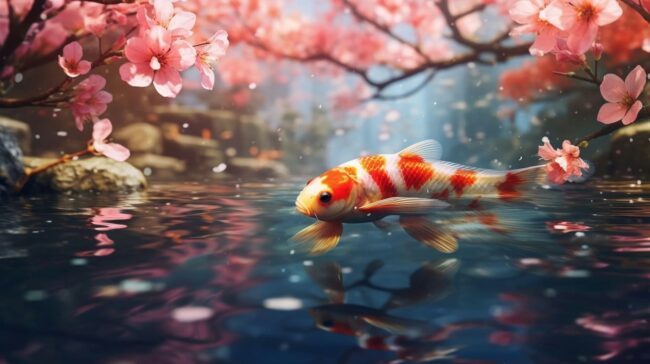 Kio and Cherry Blossom Nature Background Desktop