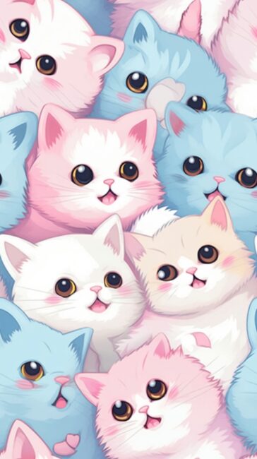 Kitten Pastel Wallpaper
