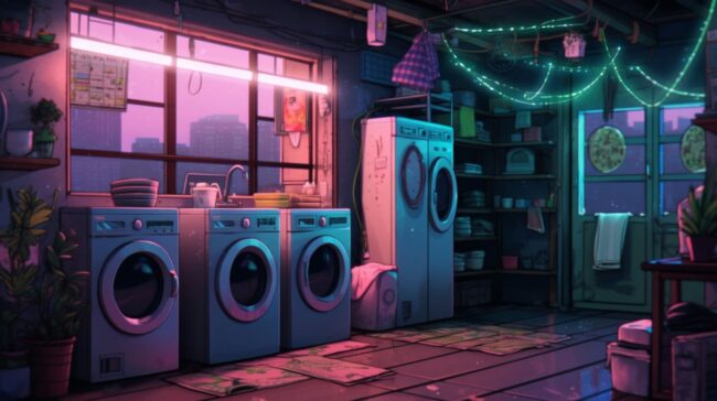 Laundry Room Aesthetic Lofi Wallpaper
