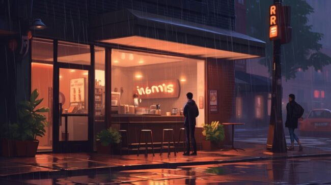 Lofi Scene Coffee Shop Lofi Background