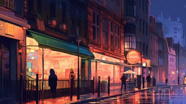 London Street Lofi Background