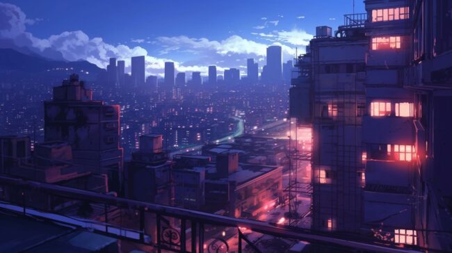 Looking over the City Lofi Background