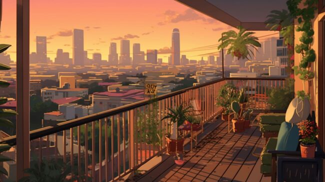 Los Angeles City Scape Lofi Background