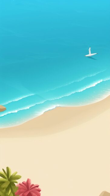 Minimalist Ocean and Beach Background