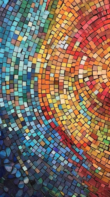 Mosaic Pattern Coloured Background