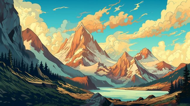 Mountain Lake Nature Background Desktop