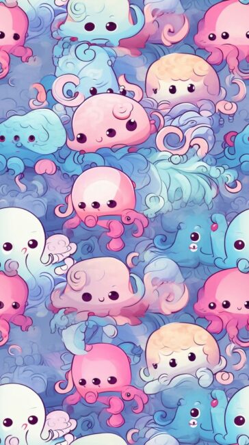 Octopus Pastel Background